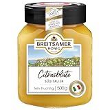 Breitsamer Honig Citrusblüte aus Süditalien 500g cremig – streichzarter fein-fruchtiger Citrusblütenhonig, aromatisch und lieblich (1 x 500g)
