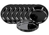 10er SET CreaTable 22920 Fondueteller UNIVERSAL 27 cm, schwarz glänzend