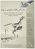 folia 8304 - Skizzenblock, DIN A4, 120 g/qm, weiß, 50 Blatt - hochfeines, weißes Zeichenpapier, chlorfrei