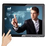 15 Zoll Touchscreen-Monitor mit geschlossenem Kreislauf, unterstützt PC, HDMI, AV, BNC, VGA, USB Multifunktionseingang Überwachungskamera kleiner Monito Auflösung 1024 x 768 integrierter Lautsprecher