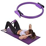 Pilates Ring Widerstandsring, Doppelgriff Pilates Yoga Rings, Exercise Ringe, Dual Grip Magic Übungskreis, für Fettverbrennung, Core-Training, Oberschenkeltrainer