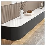 TV-Schrank Aus Stein Schwebender TV-Schrank Mit Schubladen Wohnzimmer Media Wandschrank Holz Mit Montagezubehör(120CM)