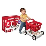 Radio Flyer Scan & Sort Einkaufswagen mit Lichtern und Geräuschen, Rutschspielzeug, Roter Spielzeug-Walker für Kleinkinder, für Kinder ab 1 Jahr