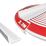 FFPMYF Küchenarbeitsplatte，Dichtleiste，Dusche Wasserstop Silikon，Dusch-Schwallschutz Selbstklebend (weiß, 1.5cm*2.5cm*220cm)