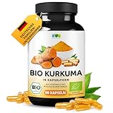 EWL Naturprodukte Bio Kurkuma Kapseln 90 Stück, Kurkuma Pulver aus kontrolliert biologischem Anbau, vegan