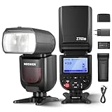 NEEWER Z760-N TTL Blitzlicht Speedlite kompatibel mit Nikon DSLR, 76Ws GN60 2,4G 1/8000s HSS Blitzgeräte, TCM Konvertierung 7,4V/2600mAh Lithium Akku Ladegerät Set, 480 Blitz mit voller Leistung