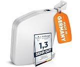 MEISTERBAU - Rolladen Gurtwickler Aufputz [ohne Gurt] - [Made in Germany] - Aufklappbarer Rollladen Aufwickler für Rolladengurt 14mm - 180° schwenkbar mit Lochabstand 155mm + Aufbauvideo - Weiß