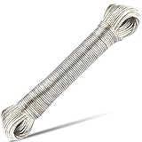 SOHFA 50m Wäscheleine - Made in Europe extra stark mit Stahlkern | Wascheleine für Haushalt, Garten und Camping | ca. 3mm Stahl Wäscheschnur