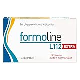 formoline L112 EXTRA: Kalorienmagnet zum Abnehmen, mit Wirk-Ballaststoff L112 auf natürlicher Basis zur Gewichtsreduktion & -kontrolle bei Übergewicht, Klinisch belegt, 128 Tabletten