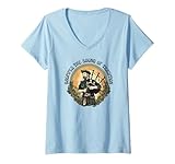 Damen Dudelsackspieler schottischer Bagpipe-Sound Dudelsack T-Shirt mit V-Ausschnitt