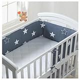 WXJHNYBS Baby Cot Bumper, Weich,Atmungsaktiv Gitterbett Schutz, Waschbar Bettumrandung für Das Kinderzimmer für Jungen Und Mädchen (360x30cm)