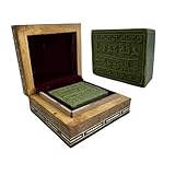 Plastard Aleppo Seife in edler Holzbox –1er Box- Handgemachte Naturseife mit Lavendel&Rosmarin,100% natürlich, Ideal für empfindliche Haut, Geschenkbox. – 75g