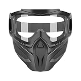 Motorrad-Reitbrille mit Gesichtsabdeckung, Schutzbrille, verstellbare Reitbrille, Dirt-Bikes, ATV-Brillen, Offroad-Radfahren, schützende Gesichtsabdeckung für Erwachsene und Jugendliche