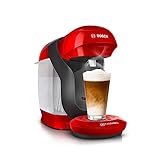 Tassimo Style Kapselmaschine TAS1103 Kaffeemaschine by Bosch, über 70 Getränke, vollautomatisch, geeignet für alle Tassen, platzsparend, 1400 W, rot