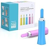 Linkfar Sicherheitslanzetten Lanzetten 28G 1,8mm Tiefe – 100 Stück sterile Einweglanzetten für Blutzuckermessgerät und diabetische Tests