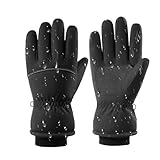 syayw Skihandschuhe – wasserdichte Schneefäustlinge | wetterfeste 5-Finger-Handschuhe für Outdoor-Sportarten im Winter Radfahren Snowboarden Skifahren Motorrad Reiten Angeln Camping