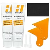 Hinrichs Wandreparatur Creme 250g - Fertigspachtel Set aus 2x Füllspachtel 250g, 2x Wandspachtel, 2x Tüllen & Schleifpapier - Spachtelmasse Wand für schnelle Reparaturen und Ausbesserungen