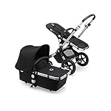 Bugaboo Cameleon 3 Plus: Vielseitiger 2-in-1 Kinderwagen mit drehbarem Lenker für eine komfortable Fahrt, Liegewanne, 0-4 Jahre, Aluminium-Fahrgestell & schwarzes Sonnendach