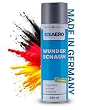 SOLAERO Wunderschaum Aktiv-Reinigungsschaum (500ml) – Streifenfreie Reinigung für Polster, Scheiben, Metall, UVM - Ideal für Haushalt, Auto, Bad und Büro - Herstellung Deutschland