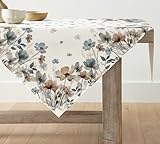 Artoid Mode Wilde Tuschemalerei Blumen Blätter Frühling Tischwäsche, Küche Tisch Dekoration Drinnen Urlaub Party Dekor 85x85 cm