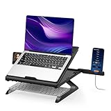 Generisch Laptop Ständer Höhenverstellbarer Notebook Ständer,Multifunktionaler Laptopständer,Laptop Halterung Kompatibel mit Laptop (10-17 Zoll), schwarz