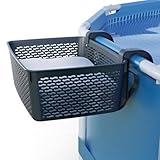 Carrie Box Pool Aufbewahrungskorb Grau | 18.7 L | Pool Korb aus Recyceltem Kunststoff | Pool Zubehör | Aufbewahrungskorb & Getränkehalter für den Pool