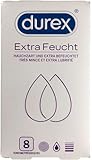 Durex Extra Feucht Kondome, 8 Stück, Ultradünn, Extra Befeuchtet, 56 mm