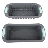 Fdit Flexible Silikon-Brotform, 2 Stück Kastenform, Antihaftbeschichtet, Backformen für Hausgemachte Kuchen, Brownies, Hackbraten, Heimküche, Ideal für Alle Backbedürfnisse