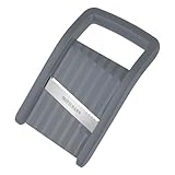 Fackelmann Kompakt-Hobel, Gemüsehobel mit Edelstahlklinge, Reibe mit ergonomischem Griff (Farbe: Schwarz/Silber), Menge: 1 Stück, ca. 10 x 16,5 x 1,5 cm