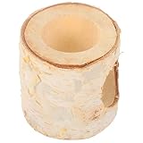 Lurrose Natürlicher Birkenholz Hamster Tunnel Kleintier Versteck für Meerschweinchen und Zwerghamster Robustes Bissfestes Haustierhaus für Gehege und Beschäftigung