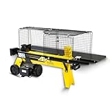 BAMATO Holzspalter HO-7E | mit Elektroantrieb 230V | Spaltkraft 7 Tonnen | perfekt für Kurzholz | Automatischer Rücklauf | Stufenloser Spalthub | Kurzholzspalter Spalter