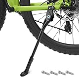 EFEALL Fahrradständer, 18 mm Lochabstand Fahrradständer 24-29 zoll, Höheverstellbar Aluminiumlegierung Fahrrad Seitenständer, Hinterbauständer für 24' 26‘’ 27.5‘’ Fahrrad (Nicht verfügbar für E-Bike)
