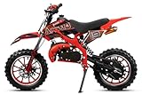 Nitro Motors Apollo Dirtbike, 49cc, 2-Takt Motor, 10 Zoll Räder, 50 km/h (Rot)