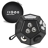 VCOSTORE Mini Fidget Stresswürfel Cube 12 Seiten - Angst Entlastung,Tragbares Anti Stress Spielzeug für Kinder und Erwachsene mit ADHS ADD OCD Autismus (Schwarz)