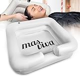masviva Aufblasbares Haarwaschbecken für bettlägerige, behinderte, pflegebedürftige Patienten, Mobiles Haare waschen im Bett für Altenpflege