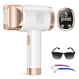 Prettivo IPL Geräte Haarentfernung, Laser Haarentfernung gerät mit LCD-Bildschirm, 9 Energiestufen, 999,900 Blitze, HR/SC/RA Modus, IPL Haarentferner Laser für Gesicht Bikini Arm Bein Körper