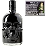 Schwarzer Absinth von ALANDIA | Hamlet Hardcore Black | Mit Wermut/Thujon | 69% | Totenkopf Flasche | (1x 0,5 l)