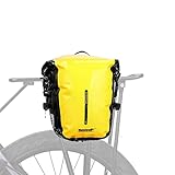 Rhinowalk Fahrrad Gepäckträgertasche Wasserdicht 7L Fahrradtasche für Gepäckträger Fahrrad Trägertasche Seitentaschen Rolltop Hinterradtasche mit Schultergurt