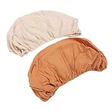 BTOSEP 2er-Pack Stubenwagen-Spannbettlaken, Weiche, Atmungsaktive, Dehnbare Baumwolllaken für die Sanduhr-Oval-Rechteck-Stubenwagen-Matratze (Aprikosen-Karamell-Set)