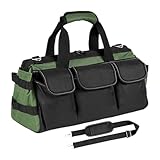 Werkzeugtasche – Werkzeugkoffer | Werkzeugkoffer Organizer | 16 Taschen Oxford Werkzeugtasche | Robuster Werkzeugkoffer | Große Werkzeugtasche für Sanitär, Bau, Schraubenschlüssel, Bohrer