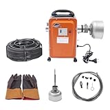 MINRS 750W 450r/min Elektrische Rohrreinigungsmaschine 16mm 16M Kanalreinigungsmaschine für Ø20-150mm Rohrleitungen Rohrreinigungsspirale Rohrreinigungsgerät Abflussreiniger