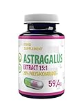 Astragalus 6000mg Äquivalent (400mg 15:1 Extrakt) 120 vegane Kapseln, 20% Polysaccharide, hochfestes Nahrungsergänzungsmittel