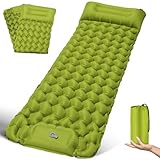 FORRINX Isomatte Camping Luftmatratze 200 * 68CM Ultraleicht Camping Matratze mit Kissen Tragbar Luftzellenmatte Wasserdicht Schlafmatte für Outdoor, Zelt, Strand