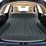 ZHOUFUDA Auto Dickere Luftmatratze Aufblasbares Bett für Seat Arona 2017-2023, Auto Aufblasbare Matratze mit Luftpumpe Auto Matratze Kofferraum für Outdoor Camping Traveling,A-Black