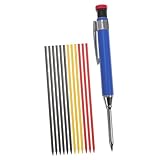 ELAYARD Metall Tieflochmarker Bleistift Farbige Ersatzminen Starke Mine Langlebig Robust für Holz Metall Kunststoff Glas Zeichnung Markierung Handwerk
