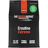 THE PROTEIN WORKS Creatin Extreme Pulver | Creatin Formel | Premium Grade Supplement für mageres Muskelwachstum | Mit Beta Analin | Grüner Apfel Spike | 400g