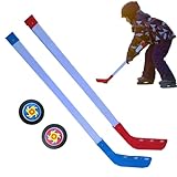 Generisch Hockeyschläger für Kinder | Street Hockey Schläger und Pucks Set | Jugend-Hockey-Trainingsgeräte, perfektes Hockey-Starter-Set, Geburtstagsgeschenke für und Mädchen