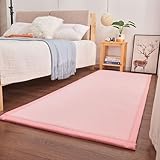 Weicher Korallensamt-Teppich für Kinderzimmer, Spielzimmer, Rosa, 80 x 200 cm