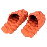 OATIPHO 1 Paar Weiche Bubble-Massage-Hausschuhe Wasserschuhe Frau Hausschuhe für Frauen Spa Damen Männer sommersandalen sommerschlappen Sandalen für zu Hause Haushaltssandale Eva Orange