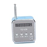 CAXUSD Digitaler Mini-Lautsprecher 360? Basslautsprecher Audio-Lautsprecher Tragbar Retro-Radio Kleine Lautsprecher Mini Schreibtisch Radio Autohupen Schlau Mini-Radio Mp3-player Anzahl